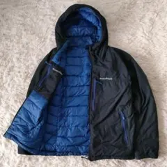 【近年 洗える 美品】モンベル　コロラドパーカ リバーシブルダウン　紺　黒　刺繍 コロラドパーカ Men's｜モンベル