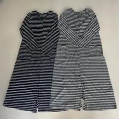 ベルメゾン　マタニティ2WAY長袖ワンピースパジャマ M〜L 2枚組