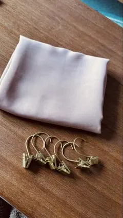 ウェルカムスペース　シフォン生地 ピンク クリップ付きセット