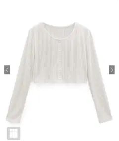 ☆新品タグ付☆GRL 接触冷感クロップド丈リブカーディガン[dk1404]