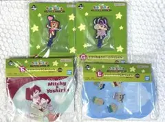 クレヨンしんちゃん　一番くじ　ジッパーバッグ×2 アクリルラバー×2