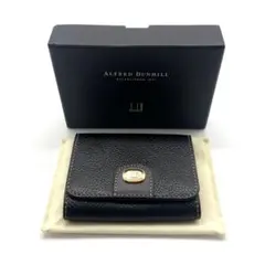 未使用品 ダンヒル カーフレザー ブラック ワンポイント コインケース