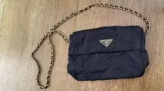PRADA 黒 ナイロン ショルダーバッグ