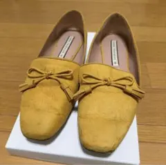 ZARA TRAFALUC フラットシューズ イエロー 38