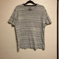 INHERIT グレー ストライプ Tシャツ M