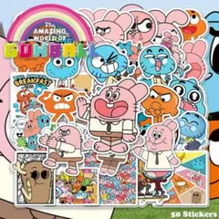 おかしなガムボール ステッカー 50枚セット PVC 防水 シール 大量 アニメのサムネイル