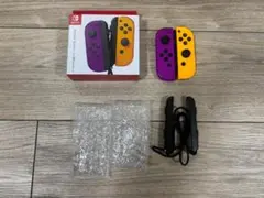 ■動作確認済■Joy-Con純正■ネオンパープル/オレンジ■ストラップ付■