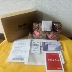 【新品】COACH ミディアム コーナー ジップ ウォレット・チェリーのサムネイル
