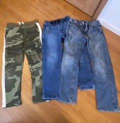 迷彩柄パンツ　デニムパンツセット　子供服130