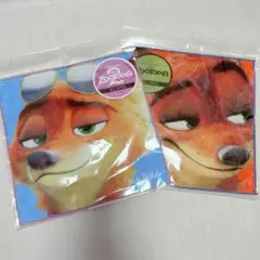 ズートピア2 東京ばな奈　ニック　ミニタオル