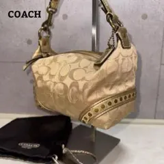 美品 COACH コーチ アクセサリーポーチ バニティバッグ シグネチャー