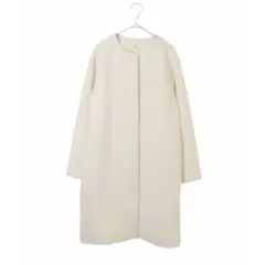 a.v.v ホワイト系 アイボリーロングコート Mサイズ