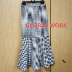 美品♡GLOBAL WORK　ギンガムチェック フレアスカート 140