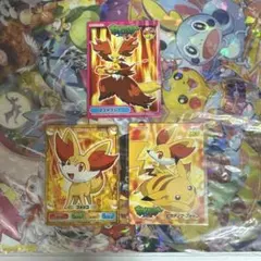 ポケモン　丸美屋シール　フォッコ　マフォクシー3枚セット