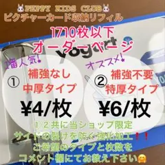ペッピーキッズ ピクチャーカード 収納袋 リフィル オーダーページ 限定加工