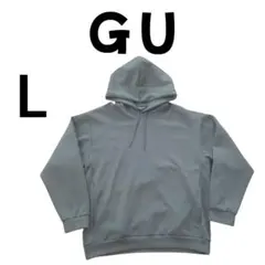 GU ダブルフェイスビックプルパーカ 緑系