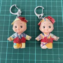 キーホルダー　沖縄　キューピー人形
