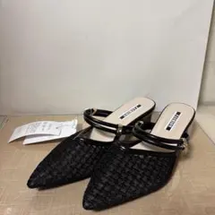 【MINIMINISTORE】ミュールパンプスサンダル23.5cm ブラックのサムネイル