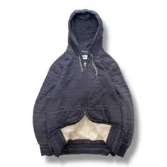 old uniqloダブルジップ パーカー archive 短丈 y2k ボーダ