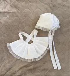 お宮参り用ホワイトフリル衣装 フードセット