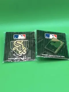 MLBピンバッチ　MLB公式ロゴ&シカゴホワイトソックスの2個セット　2002年
