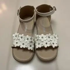 ミキハウス　19㎝　花　サンダルのサムネイル