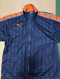 PUMA ストライプ ジャージ ネイビー/オレンジ