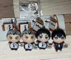 ハイキュー!! きゃらぷてぃマスコット4個セット& 校章ピンバッジ梟谷学園高校