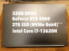 【美品】GALLERIA ゲーミングノートPC RL7C-R46-C5N