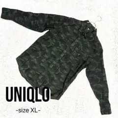 美品❗️綿100%【ユニクロ】メンズカモフラ柄シャツ LL