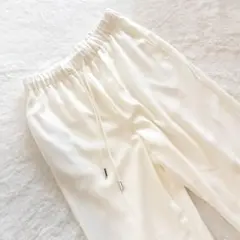 ビッキー パンツ イージーパンツ ウエストゴム アイボリー 春夏秋
