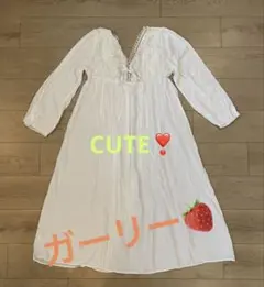 #Chong muホワイトレース付きワンピース