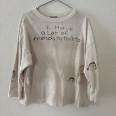 デニムダンガリー　長袖Tシャツ　カットソー　落書きのサムネイル