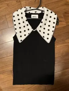 新品タグ付 Bibiy. レース襟付き 半袖ブラウス ブラック - メルカリ