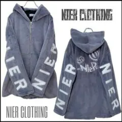 NieR 超ふわもこGRAY ZIP OUTER　FACE LOGO