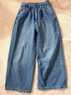 【GU】 ワイドパンツ ワイドデニム ジーンズ Sサイズ