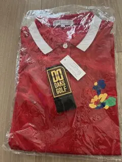 DANS GOLF レディース 赤 花柄刺繍 ポロシャツ Lサイズのサムネイル
