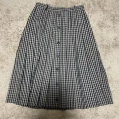 チェック柄 フレアスカート 古着