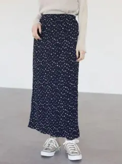 最終処分 グリーンパークス/ショコラフィネローブ/ドットランダムプリーツスカート