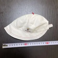 【美品】ファミリア　帽子　41-43 白色　ベビー　新生児から