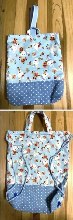 ハンドメイド上履き入れと体操服入れ