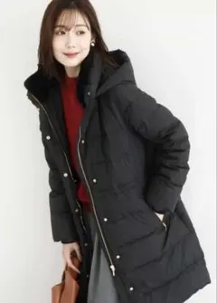 MK Michel Klein ベーシックタフタ ロングダウンコート/撥水加工