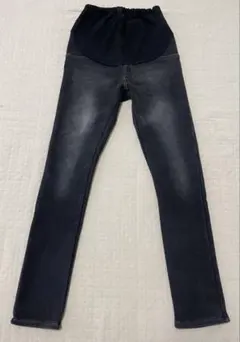 スイートマミー　マタニティパンツ　ブラックデニム風　裏起毛　Mサイズ