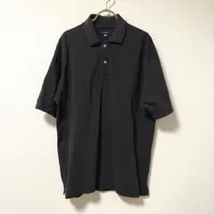 綿100% BACK NUMBER L ポロシャツ 半袖 黒 シンプル 着回しのサムネイル