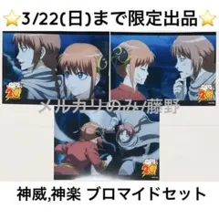 【水曜まで】銀魂 期間限定⑤ ネットプリント ブロマイド 神楽 神威3枚セット
