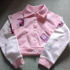 キッズ ジャケット ピンク ホワイト 総柄のサムネイル