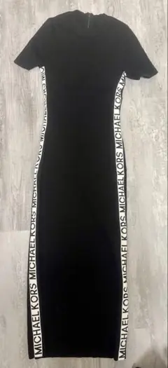 MICHAEL KORS ブラックロングワンピース 半袖 サマーニット MICHAEL KORS ブラックロングワンピース 半袖 サマーニット