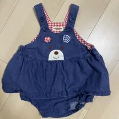Hot Biscuits クマ刺繍ロンパース M