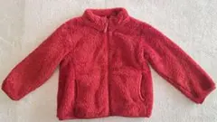 フリースジャケット 110㎝ 赤 UNIQLO ファーリー