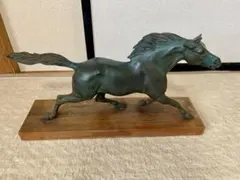 馬 親子 ブロンズ像 置物 インテリア - メルカリ